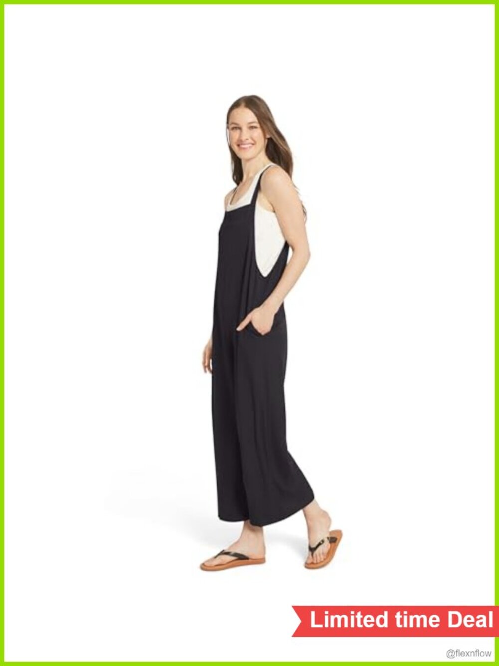 Relaxed Fit Rayon Adjustable One Piece Overall Jumpsuit